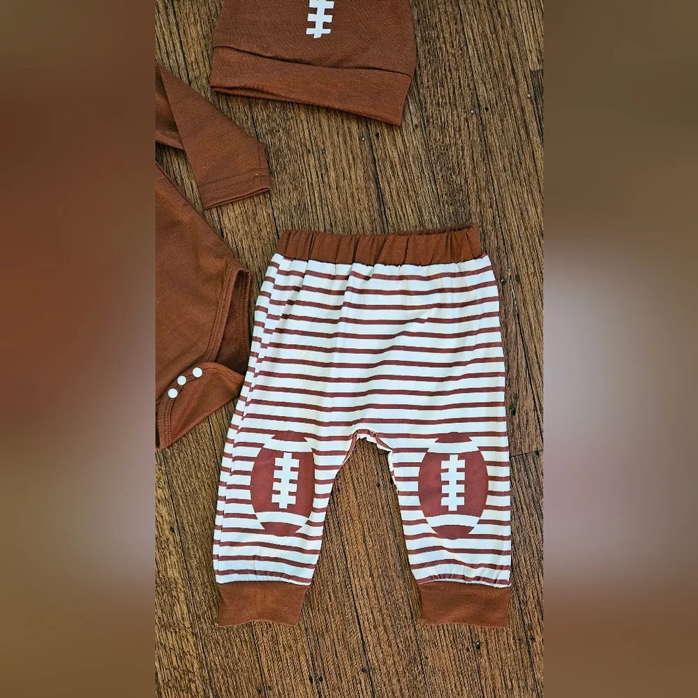 Infant 3pc Football Set 🏈Onesie + Pants + Cap = instant game day cuteness